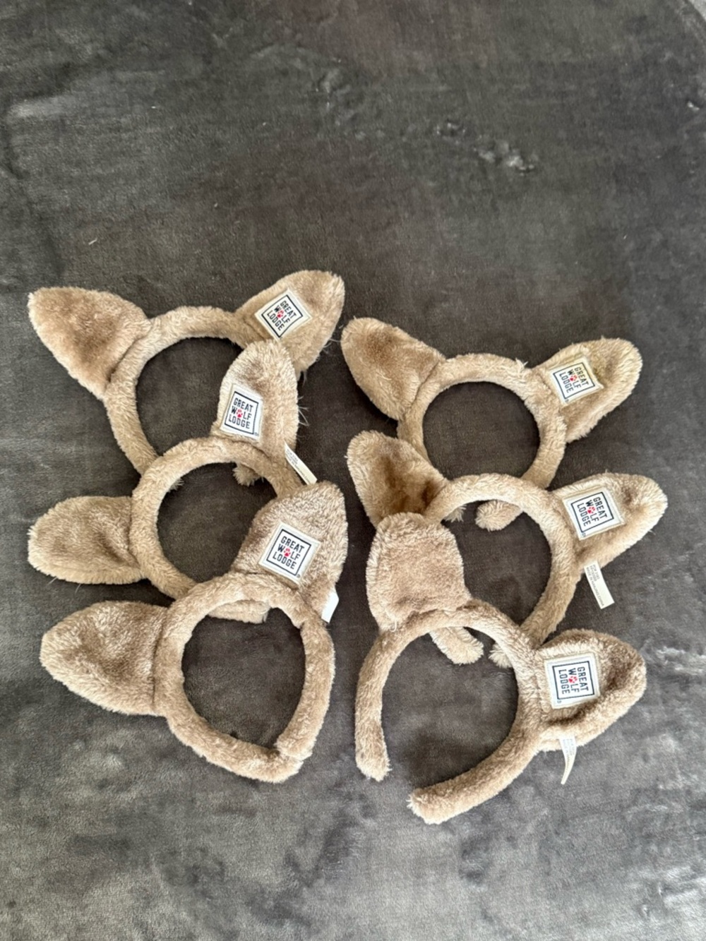 Great Wolf Lodge Kid's Headbands Wolf Ears Animal Dress Up Costume Fun Set of 6
